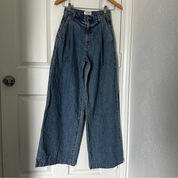 AGOLDE Ellis Trouser Jeans – Baffle, Wide Leg, Made in USA size 23 - Picture 12 of 15